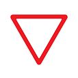 Треугольная маска дорожного знака 2.4 &quot;Уступи дорогу&quot; 1,2,3 типоразмеры