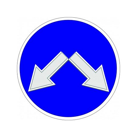 Знак светодиодный 4.2.3 &quot;Объезд препятствия справа или слева&quot; круглый