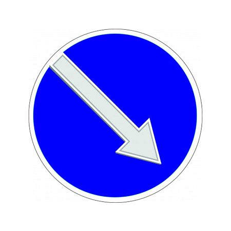 Знак светодиодный импульсный 4.2.1 (4.2.2) &quot;Объезд препятствия справа (слева)&quot; круглый